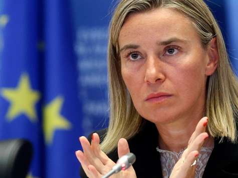 Mogherini: Russland kein strategischer Partner der EU mehr; Bild: EPA/OLIVIER HOSLET (c) dpa - Bildfunk