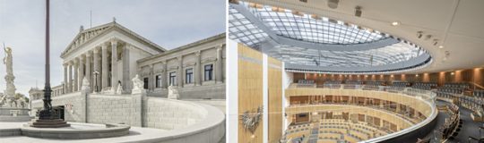 Parlamentsgebäude / Nationalraatssaal / Bild © Parlamentsdirektion/Hertha Hurnaus (Ausschnitt)