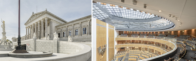 Parlamentsgebäude / Nationalraatssaal / Bild © Parlamentsdirektion/Hertha Hurnaus (Ausschnitt)