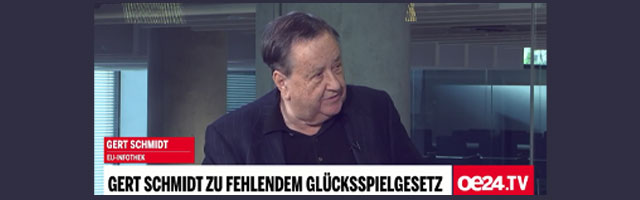 OE24 Interview mit Prof. Gert Schmidt zur Neuausschreibung der Glücksspiel-Lizenzen